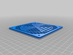 120mm Fan Grill - Radiation Symbol 3d model