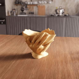 Holding Hands Decorative Bowl 3d model