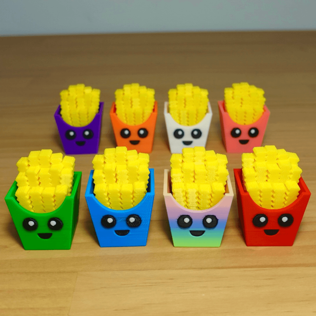 Clicky Fries Buddy (Keycap Fidget Toy) 3d model