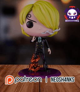 Sanji Diable jambe Funko style 3d model