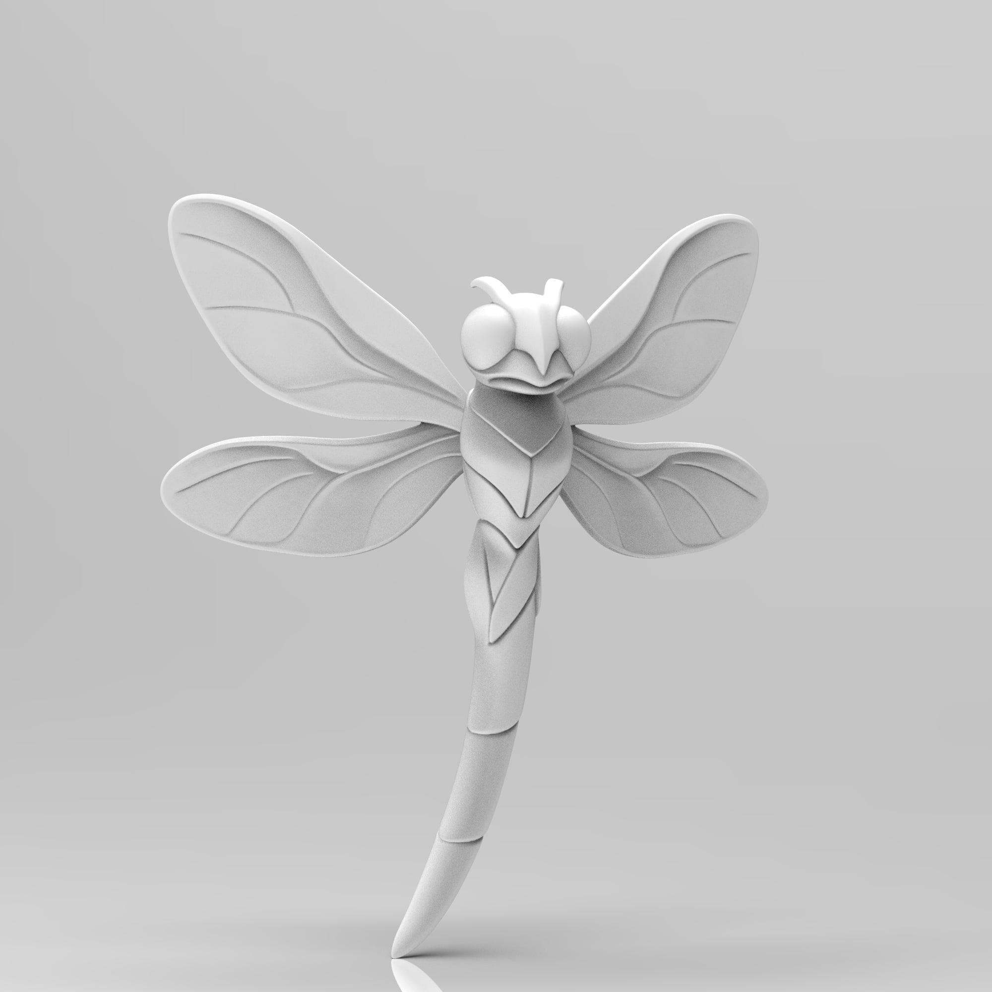 Mystical Libellula Minimalist Sculpture 3d model