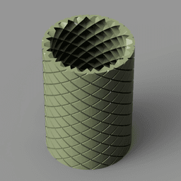 Knurled Pen Cup 3d model