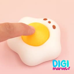 Fried Egg Buddy Clicker + Keychain 3d model
