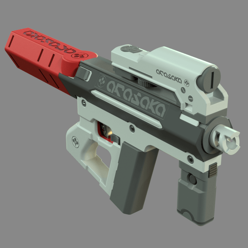 Shingen Mark V - Modular Pistol (Cyberpunk 2077 Inspired 3D Model) 3d model