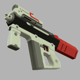 Shingen Mark V - Modular Pistol (Cyberpunk 2077 Inspired 3D Model) 3d model