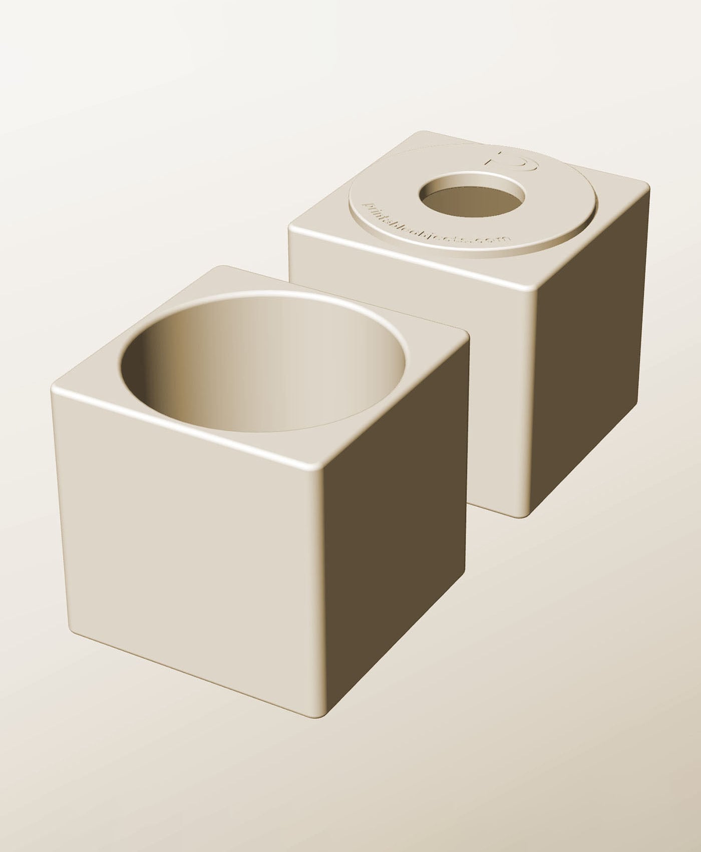 CS96-100-P Stackable pierced bin box module for creative decor 3d model