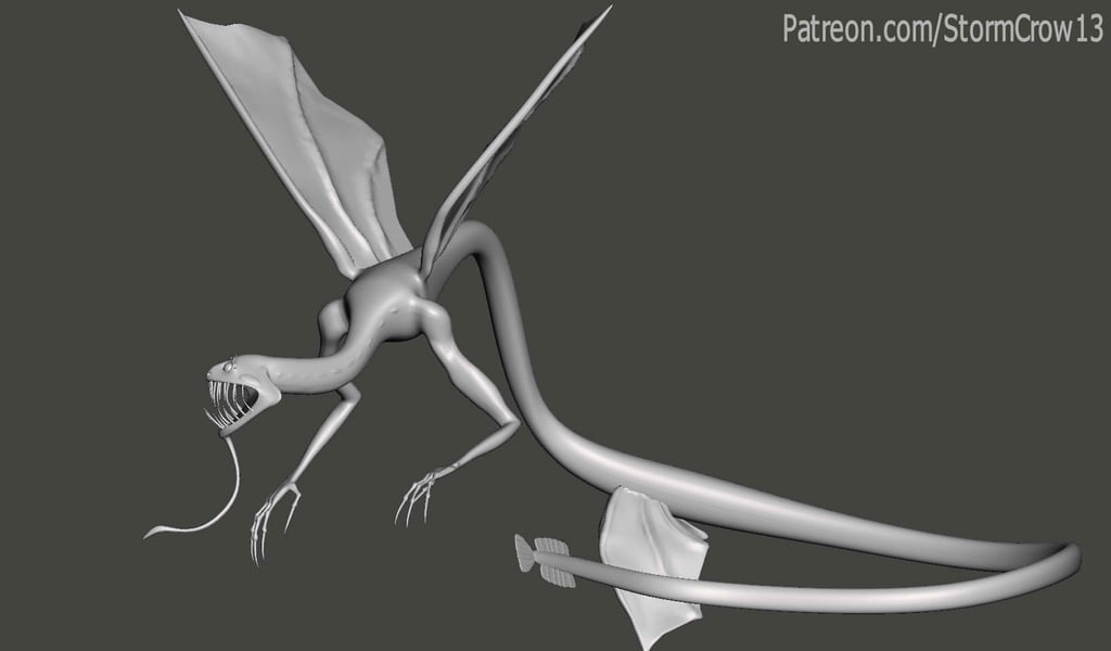 Abyssopelagic Dragon 3d model