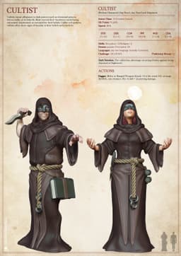 Cultists - Tabletop Miniatures (Pre-Supported) 3d model