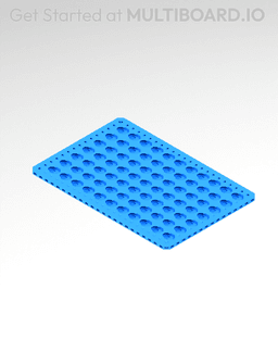 8x12 MU - Point Hole MU - MultiBoard Plate 3d model