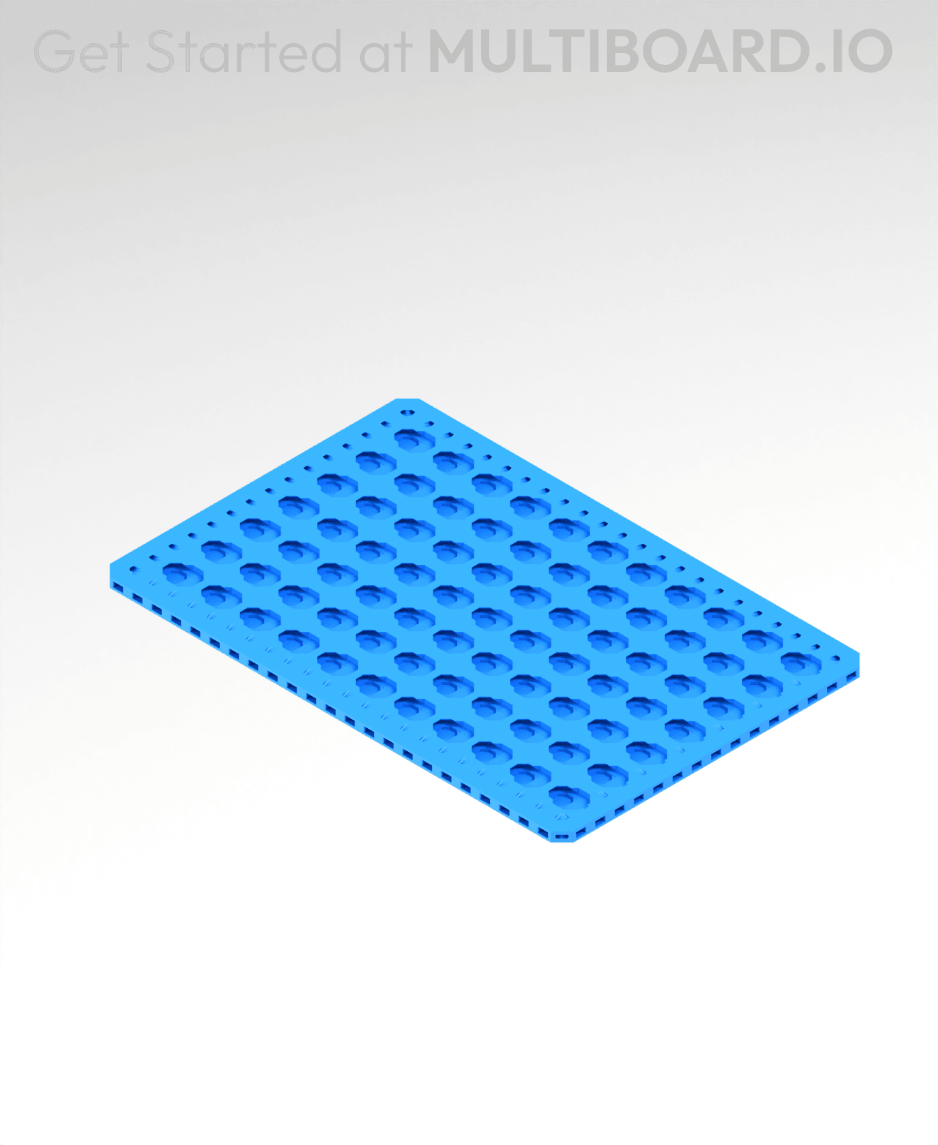 8x12 MU - Point Hole MU - MultiBoard Plate 3d model