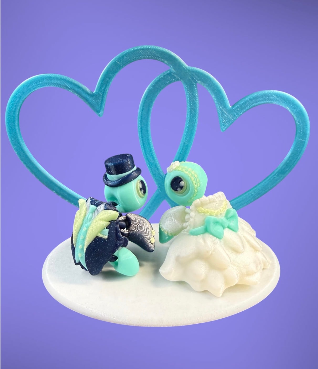 Bride and Groom Turtles 3d model