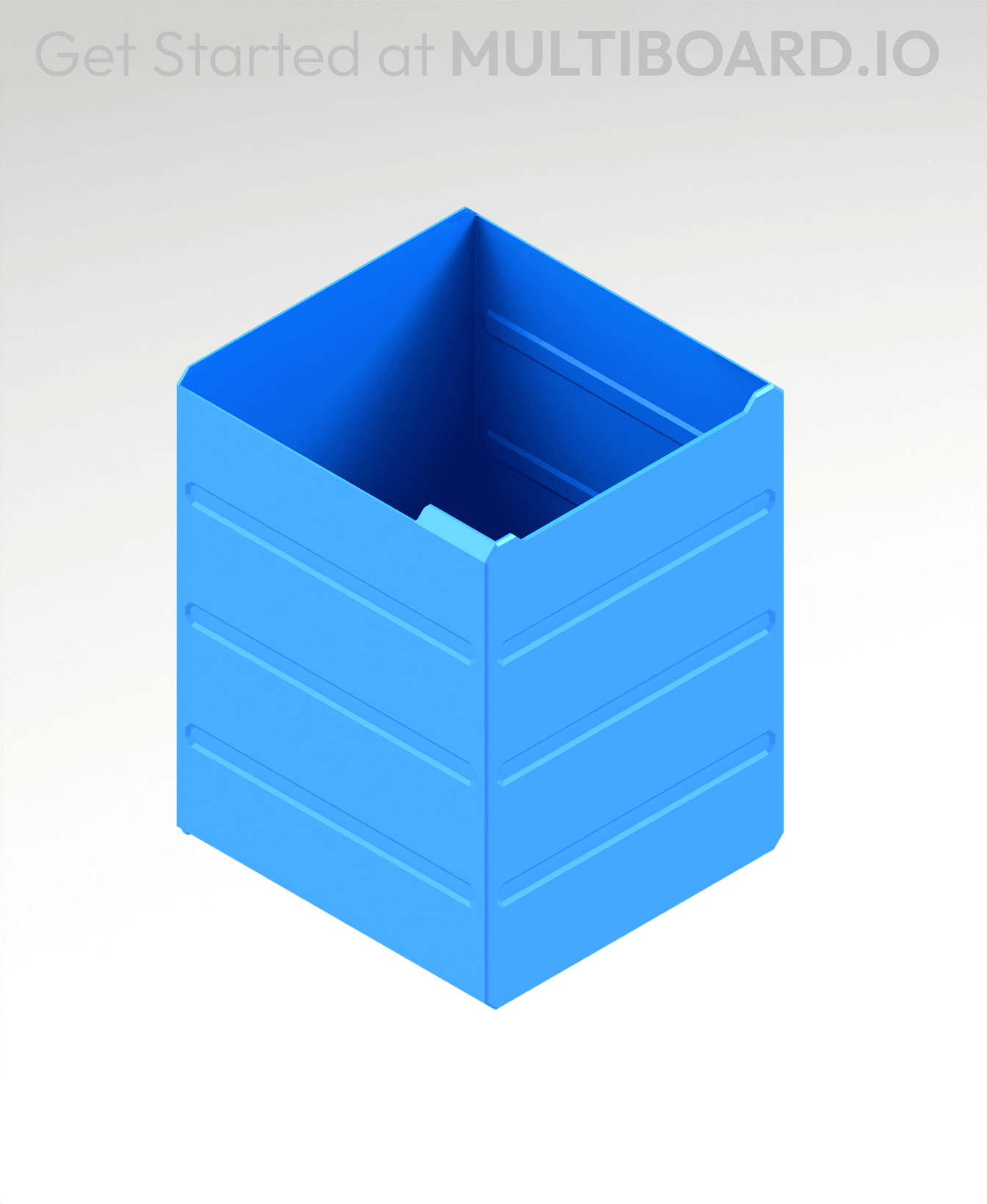 3x4x3 LU - Labelled - MultiBin Simple Drawer 3d model