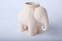 Ornate Elephant Desk Organizer - Mandala Style Holder 3d model