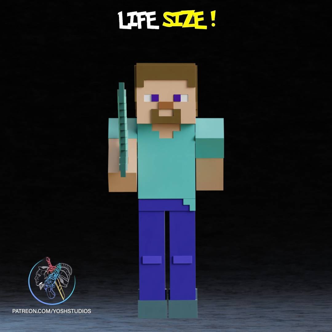 Life-Size Steve 3D Printer File STL 3d model