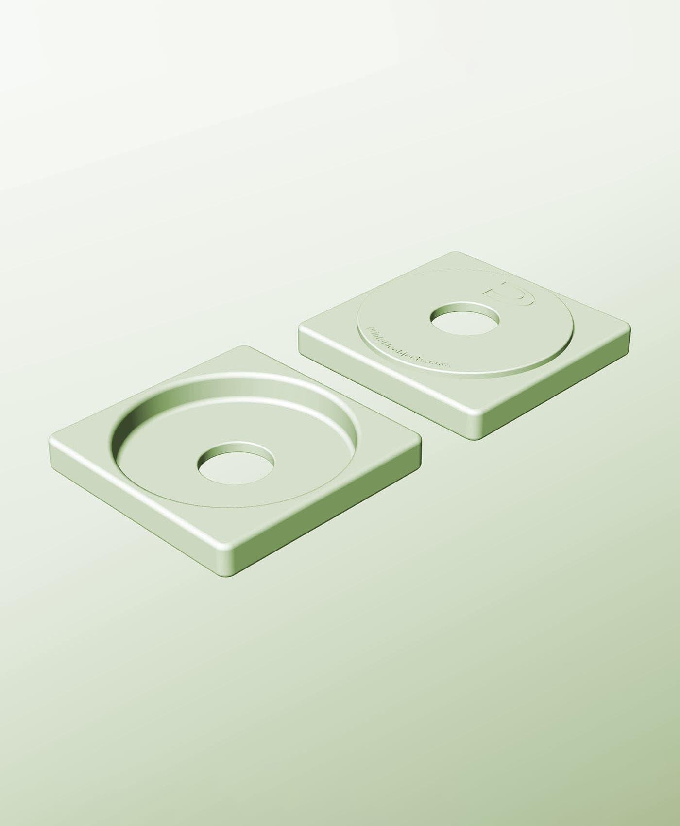 CS128-20-P Stacking pierced component box bin for makers 3d model