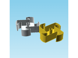 Shuriken 006B, nestable box (v2) 3d model