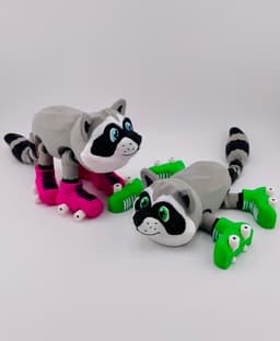 Raccoon Roller Skate Flexi 3d model