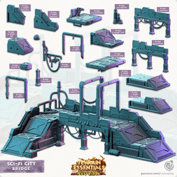 Scifi City (Pre-Supported) 3d model