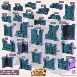 Scifi City (Pre-Supported) 3d model