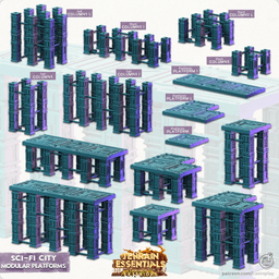 Scifi City (Pre-Supported) 3d model