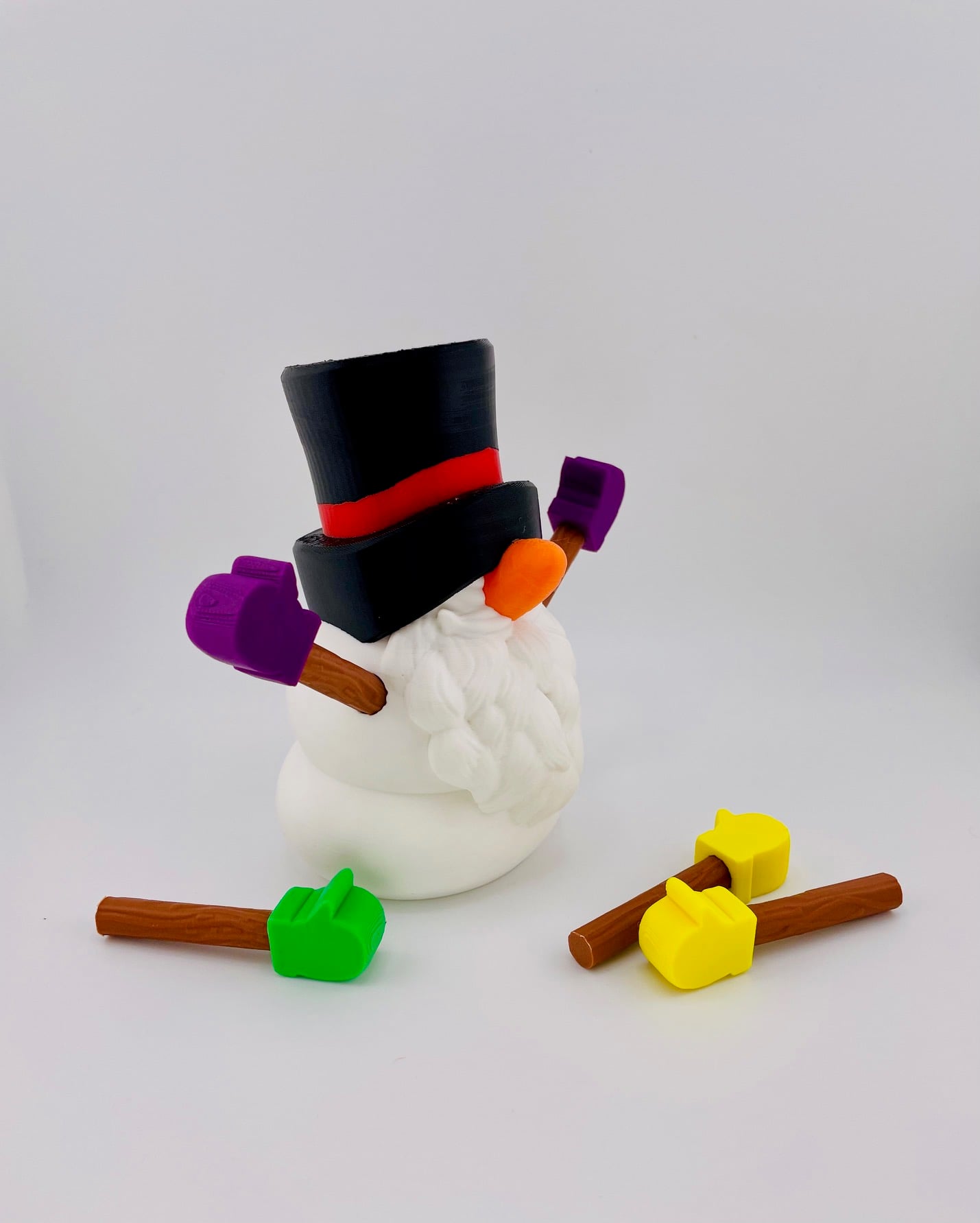 Snowman Gnome Set 3d model