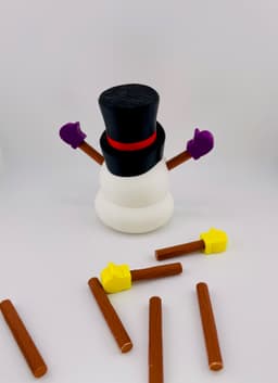 Snowman Gnome Set 3d model