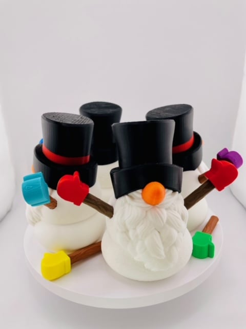 Snowman Gnome Set 3d model
