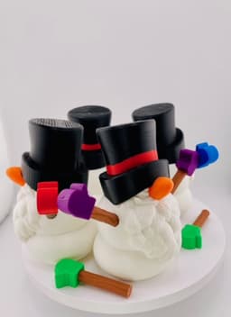 Snowman Gnome Set 3d model