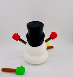 Snowman Gnome Set 3d model