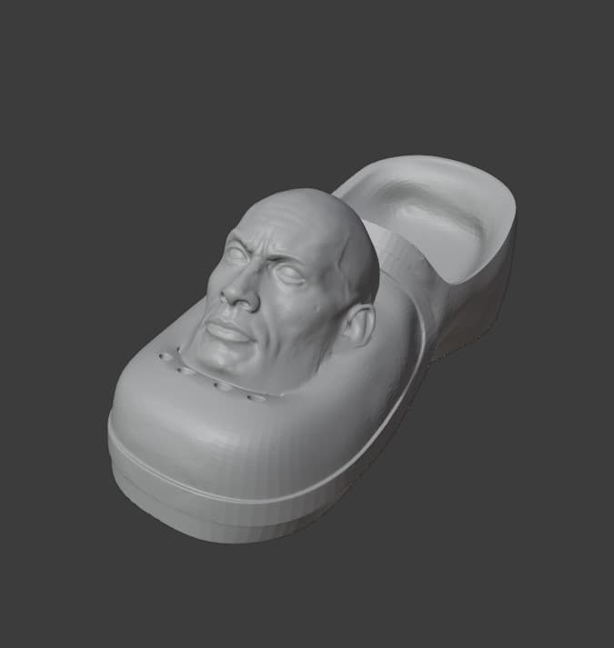 cRock (The Rock + crocs) 3d model