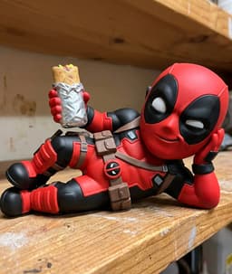 Funny Chibi Deadpool Figure | Marvel Fan Art Statue 3d model