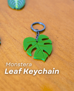 Leaf Keychain - Monstera 3d model