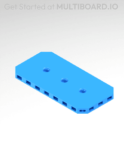 2x4 MU - Small Thread MU - MultiBoard Plate 3d model