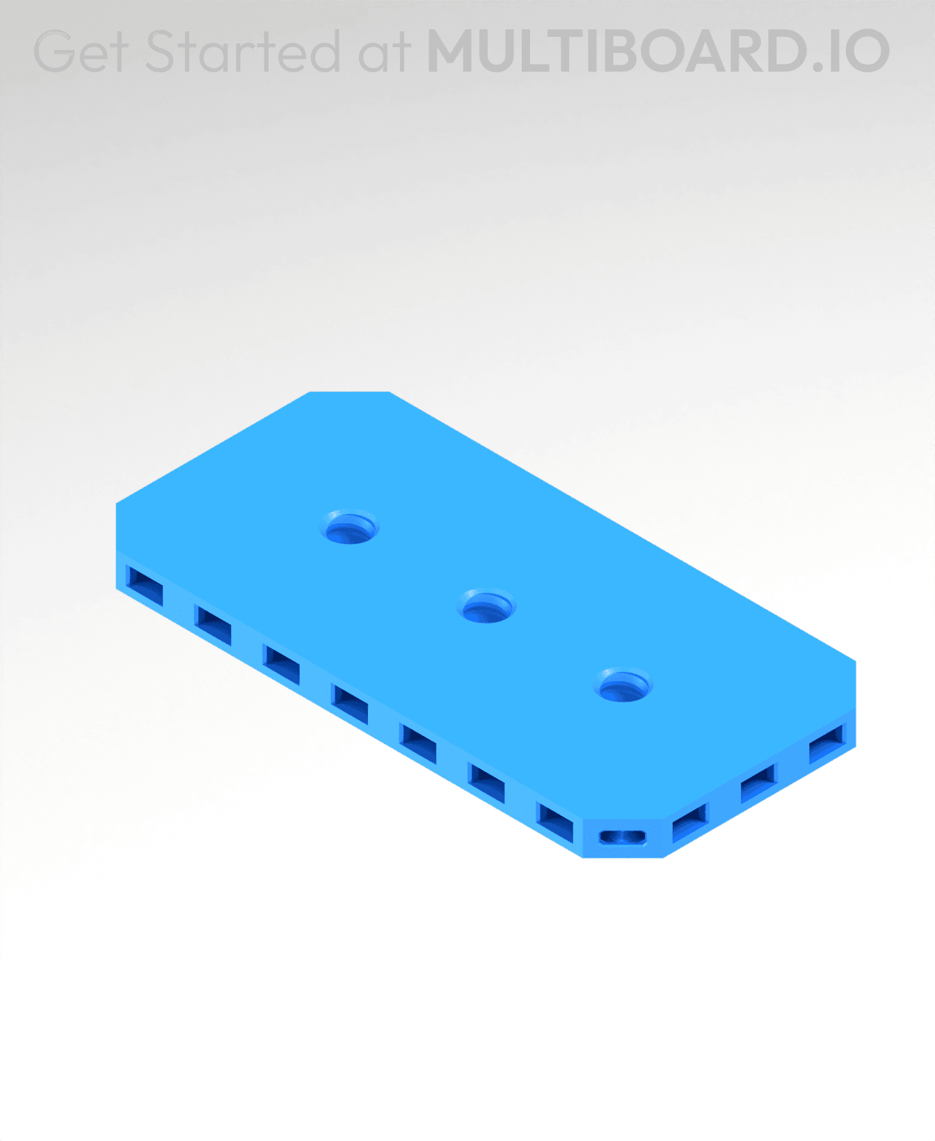 2x4 MU - Small Thread MU - MultiBoard Plate 3d model
