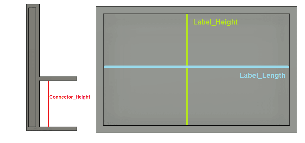 Parametric Label Holder 3d model