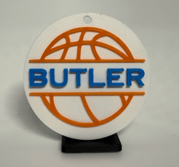 Basketball Name Keychain - Style 2 3d model