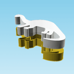 Diplodocus, nestable box (v2) 3d model
