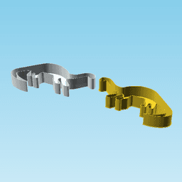Diplodocus, nestable box (v2) 3d model