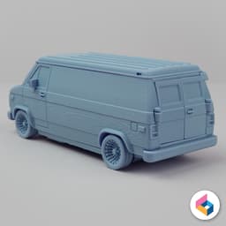 Foldable_Van GMC Vandura 3d model