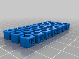 RESIZABLE CABLE LABELS SET 3d model