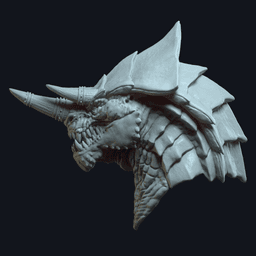 Garnon v5 Action Figure Head 3d model