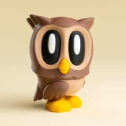 Blob Owl - Mini Modular Articulated Art Toy 3d model