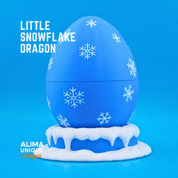 Little Snowflake Dragon - Articulated Fidget Toy 3d model