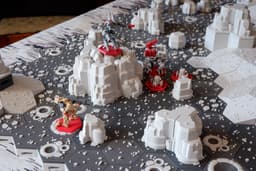 FDMecha Hex Terrain - Lunar Landscape Full Set 3d model