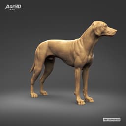 Dalmatian 3D Print Model Pose 02 3d model
