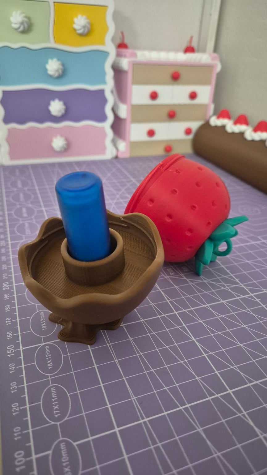 Strawberry Lip Balm Holder 3d model