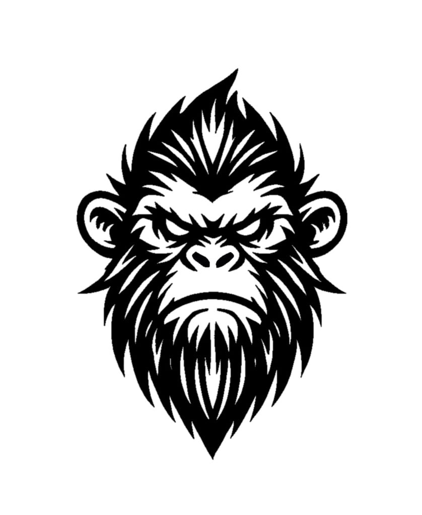 Leather Stamp 75mm Mad Monkey 3d model