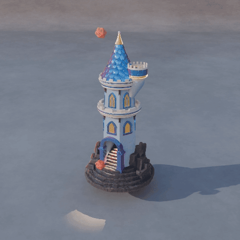 Castle Dice Tower 3d model