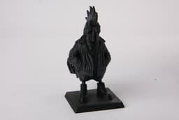 Punk Rooster Figurine - Cool Rock Desk Decor 3d model