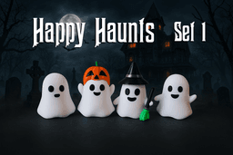 Happy Haunts – Sheet Ghost (Halloween Mini) 3d model
